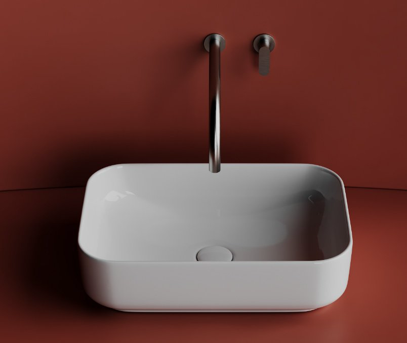 Раковина Ceramicanova CN5043 накладная прямоугольная 51, санфарфор купить,147160