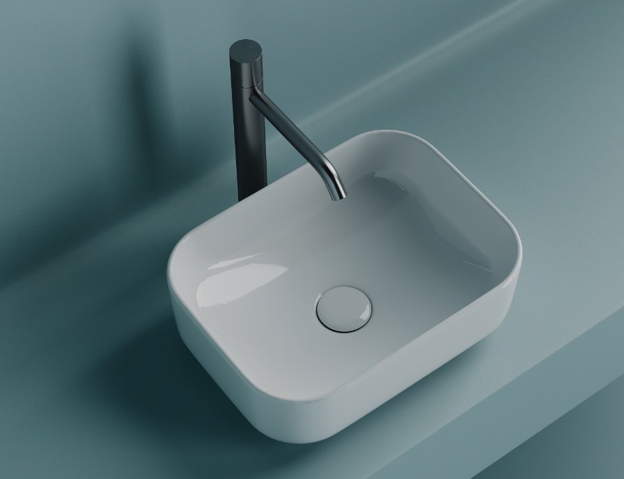 Раковина Ceramicanova CN5042 накладная прямоугольная 40, санфарфор