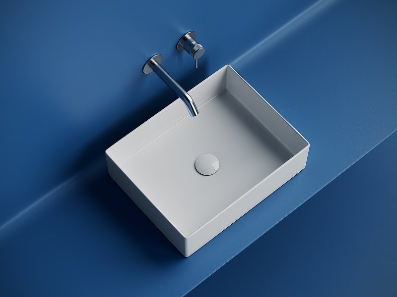 Раковина Ceramicanova CN6069 накладная прямоугольная 47.1, фарфор