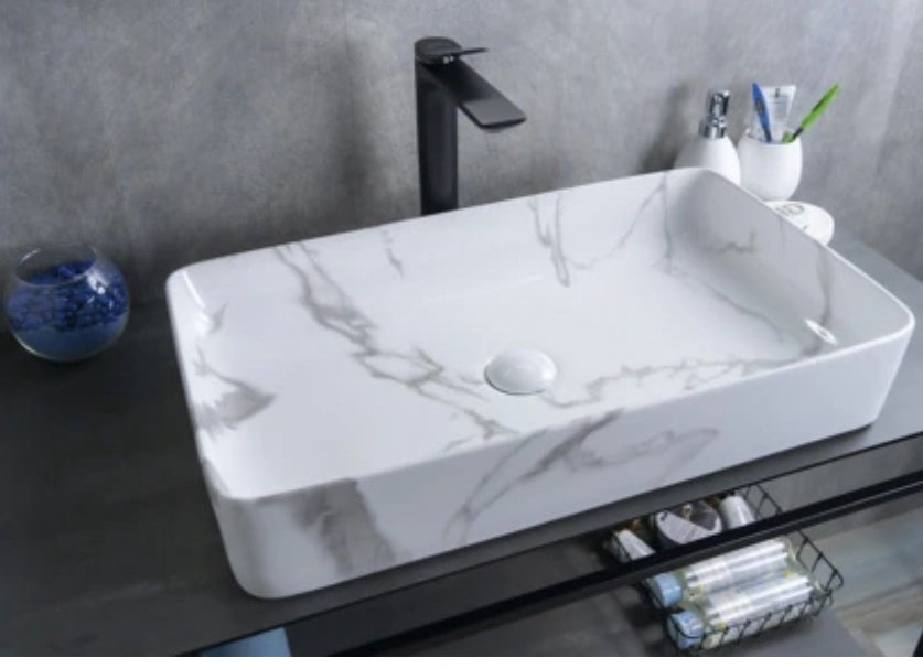 Раковина GID-ceramic Mnc396C накладная прямоугольная 60, керамика купить,237407