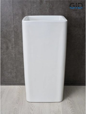 Раковина GID-ceramic Nb149 с пьедесталом квадратная 41, керамика