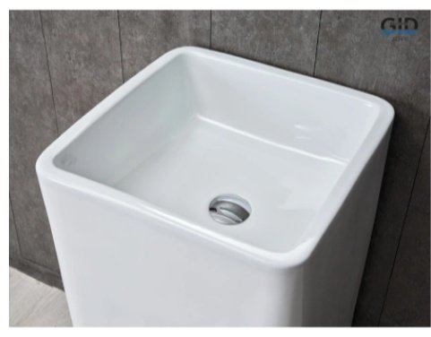 Раковина GID-ceramic Nb149 с пьедесталом квадратная 41, керамика
