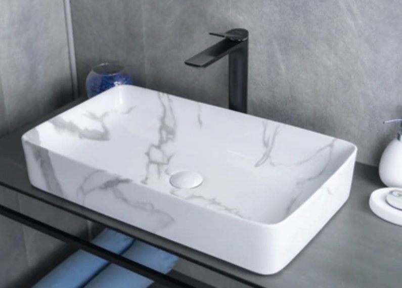 Раковина GID-ceramic Mnc396C накладная прямоугольная 60, керамика купить,237407