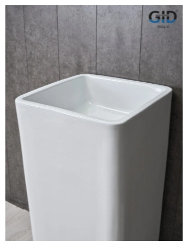 Раковина GID-ceramic Nb149 с пьедесталом квадратная 41, керамика