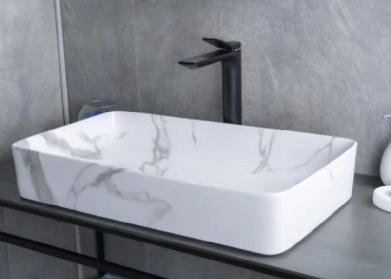Раковина GID-ceramic Mnc396C накладная прямоугольная 60, керамика купить,237407