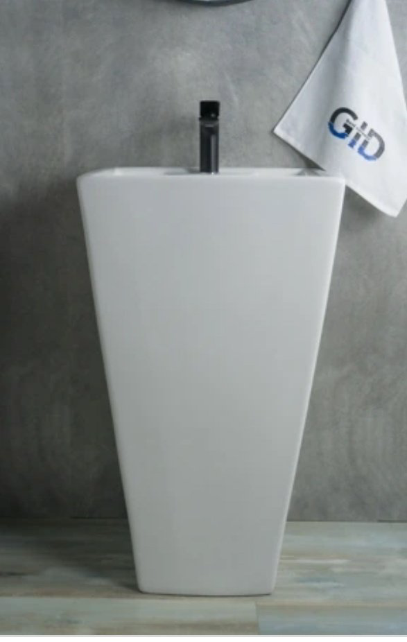 Раковина GID-ceramic Nb145 с пьедесталом квадратная 46, керамика купить,299395
