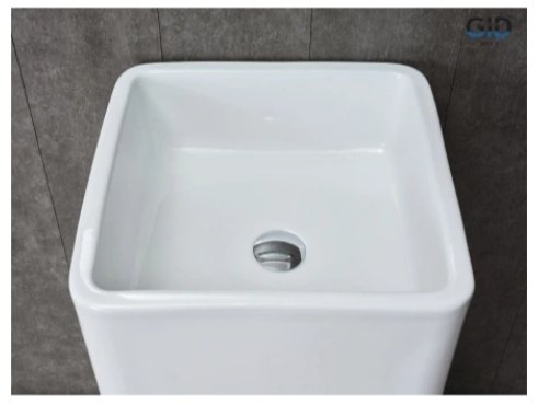 Раковина GID-ceramic Nb149 с пьедесталом квадратная 41, керамика