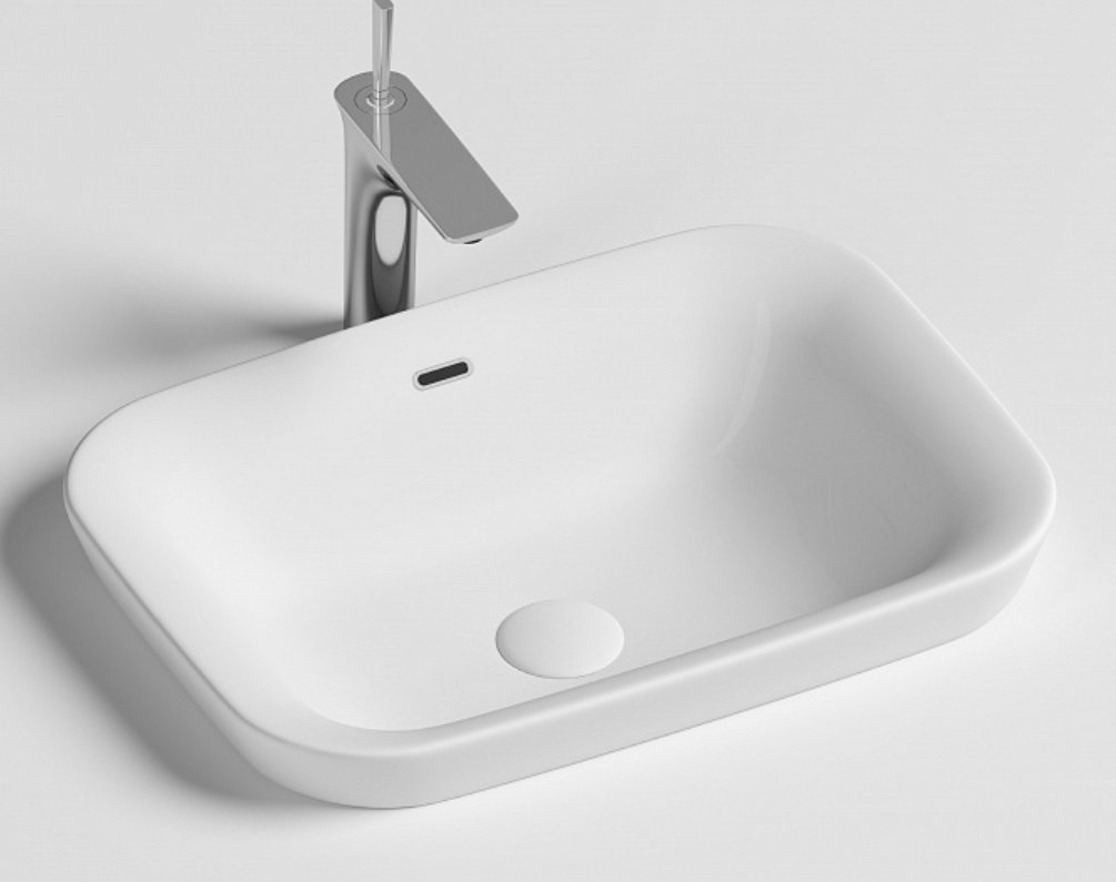 Раковина Ceramicanova CN6041 врезная прямоугольная 58, санфарфор
