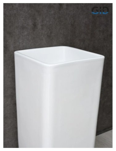 Раковина GID-ceramic Nb149 с пьедесталом квадратная 41, керамика