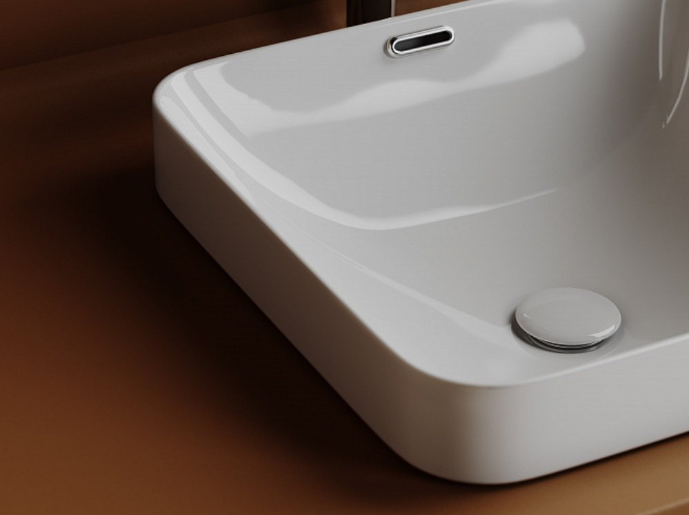 Раковина Ceramicanova CN6077 накладная квадратная 44, санфарфор
