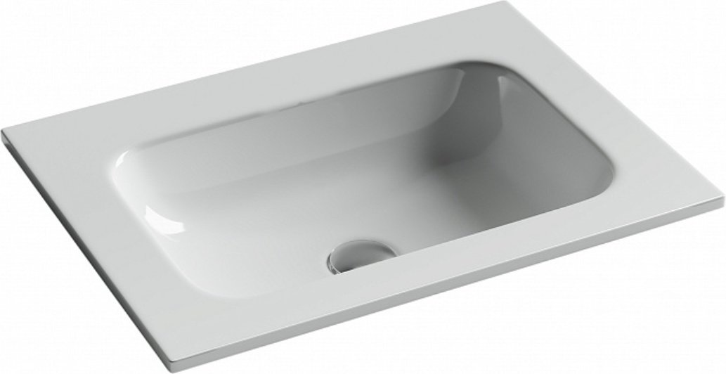 Раковина Ceramicanova CN7011wx врезная прямоугольная 61, санфарфор