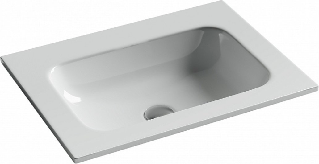 Раковина Ceramicanova CN7011wx врезная прямоугольная 61, санфарфор
