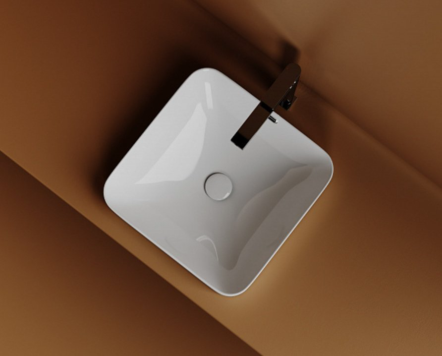Раковина Ceramicanova CN6077 накладная квадратная 44, санфарфор купить,154125