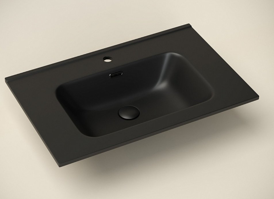 Раковина Ceramicanova CN7007MB врезная прямоугольная 71, санфарфор
