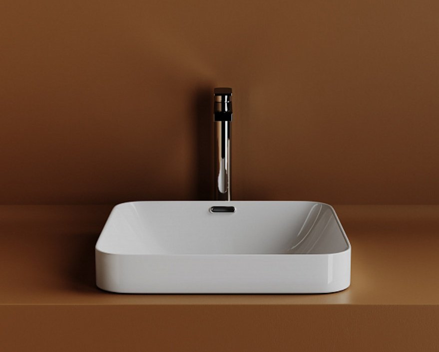 Раковина Ceramicanova CN6077 накладная квадратная 44, санфарфор