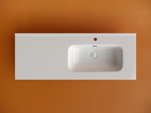 Раковина Ceramicanova CN7006R накладная прямоугольная 46.5, мрамор