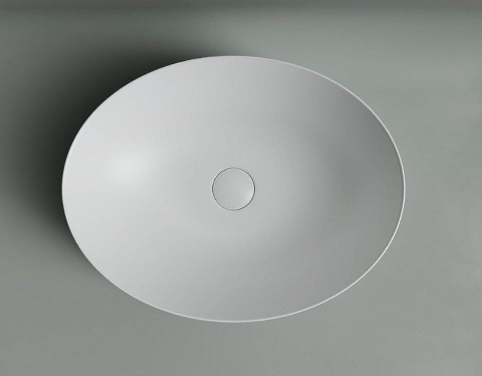 Раковина Ceramicanova CN6017MW накладная овальная 52, санфарфор