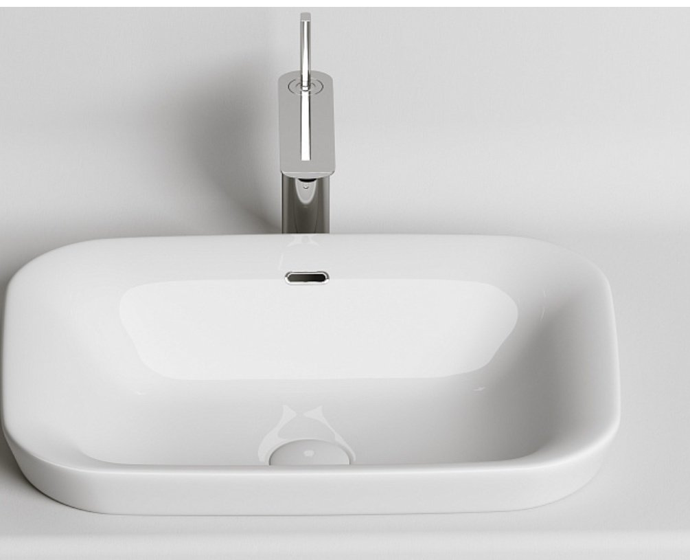 Раковина Ceramicanova CN6041 врезная прямоугольная 58, санфарфор