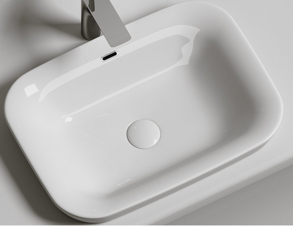 Раковина Ceramicanova CN6041 врезная прямоугольная 58, санфарфор