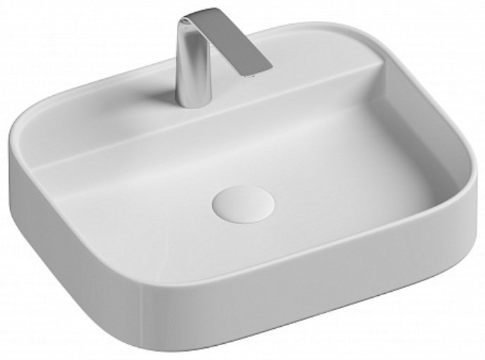 Раковина Ceramicanova CN6034 накладная прямоугольная 55, санфарфор