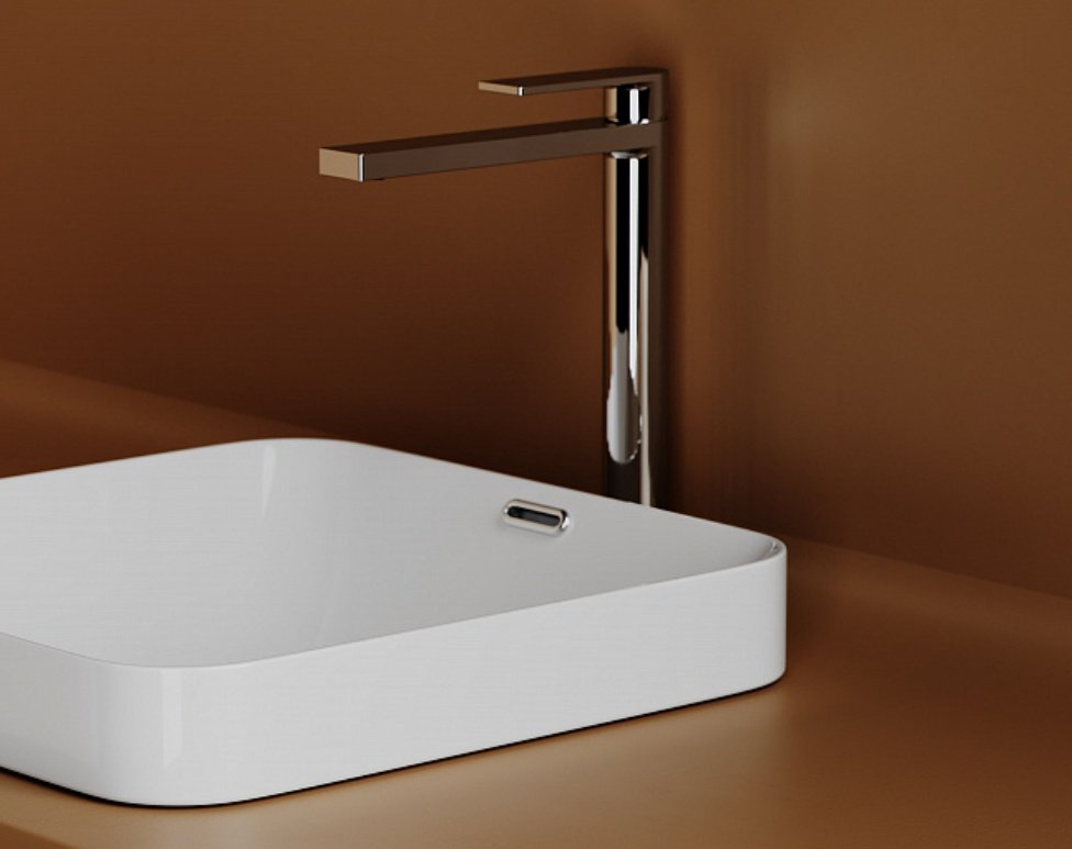 Раковина Ceramicanova CN6077 накладная квадратная 44, санфарфор