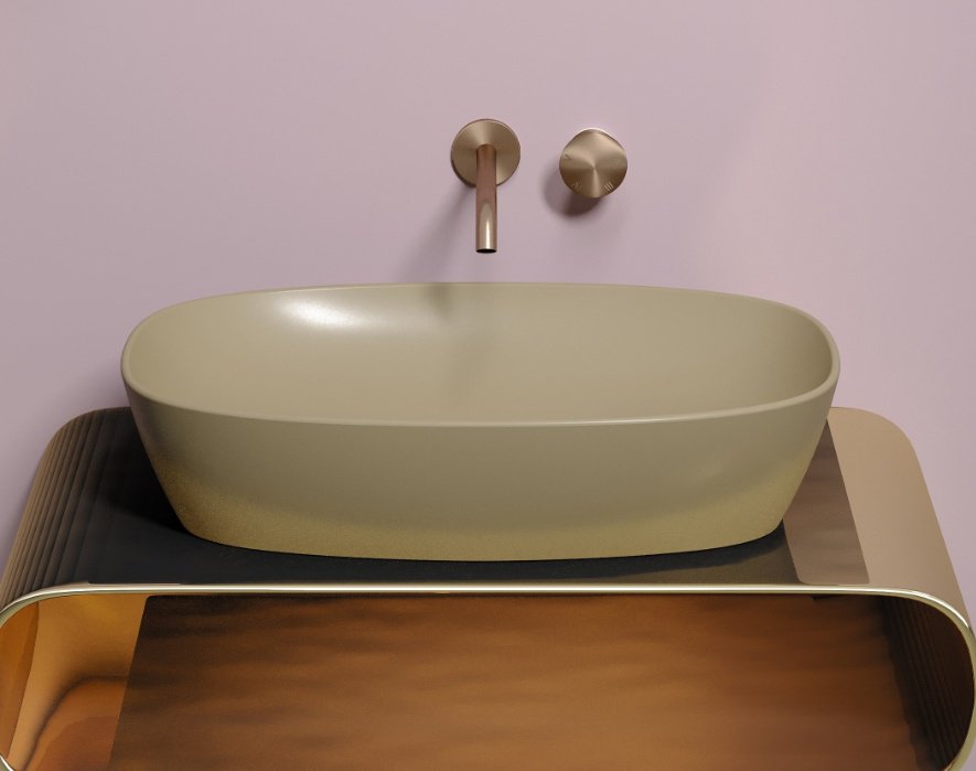 Раковина Ceramicanova CN6049MC накладная овальная 60, санфарфор