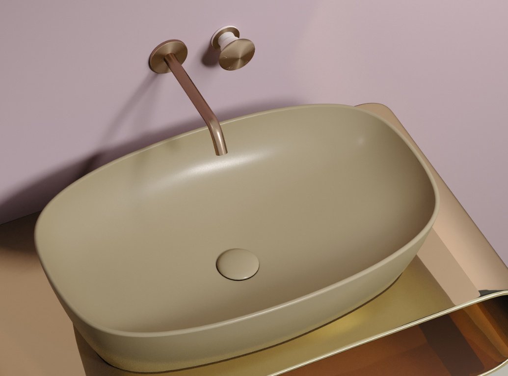 Раковина Ceramicanova CN6049MC накладная овальная 60, санфарфор