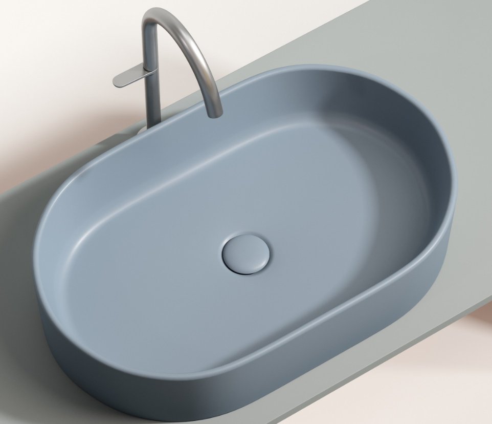 Раковина Ceramicanova CN6048MHL накладная овальная 60, санфарфор