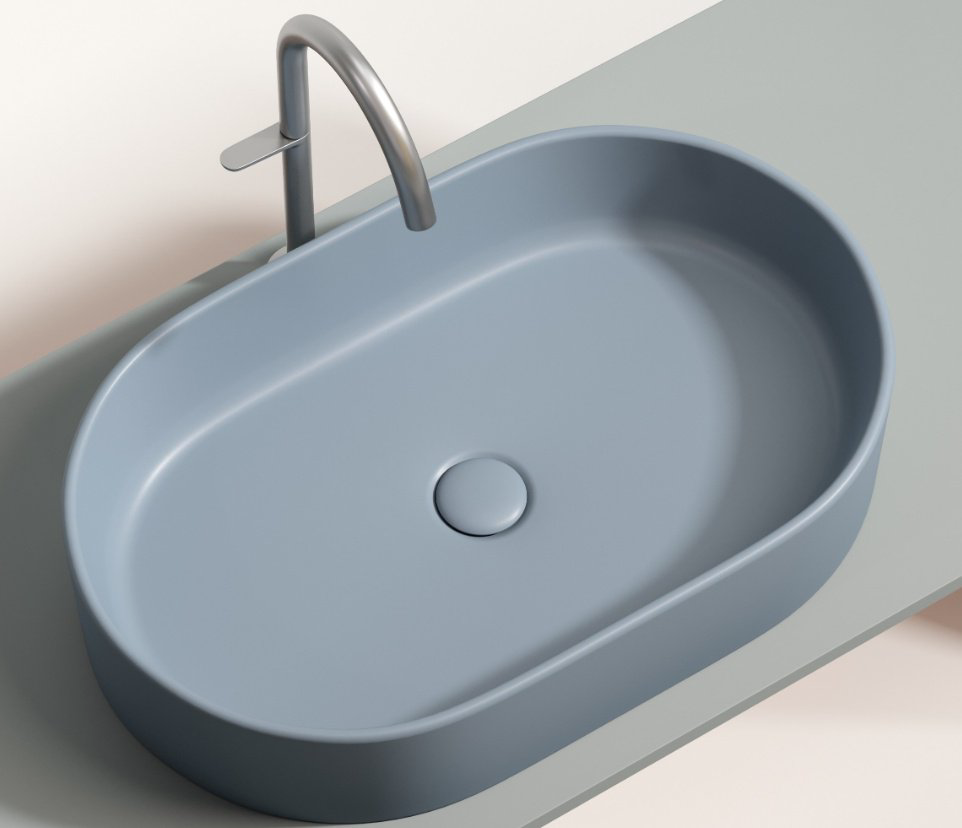Раковина Ceramicanova CN6048MHL накладная овальная 60, санфарфор купить,NaN