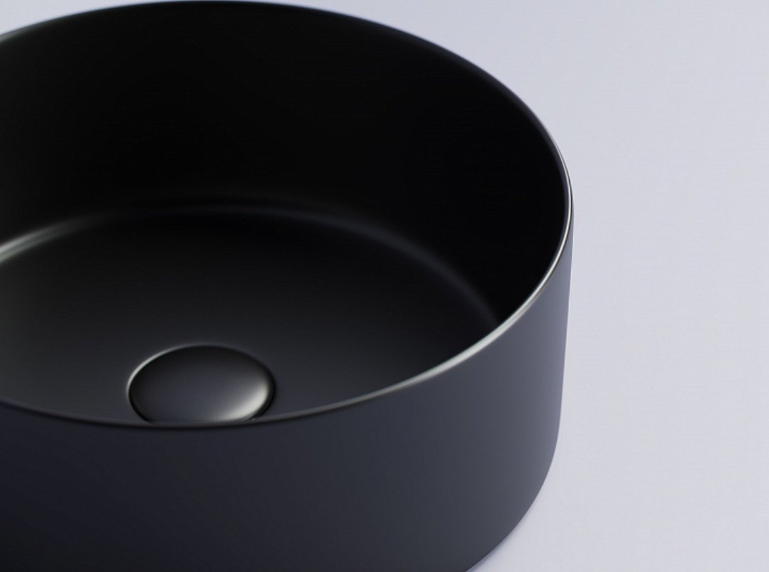 Раковина Ceramicanova CN6032MB накладная круглая 36, санфарфор