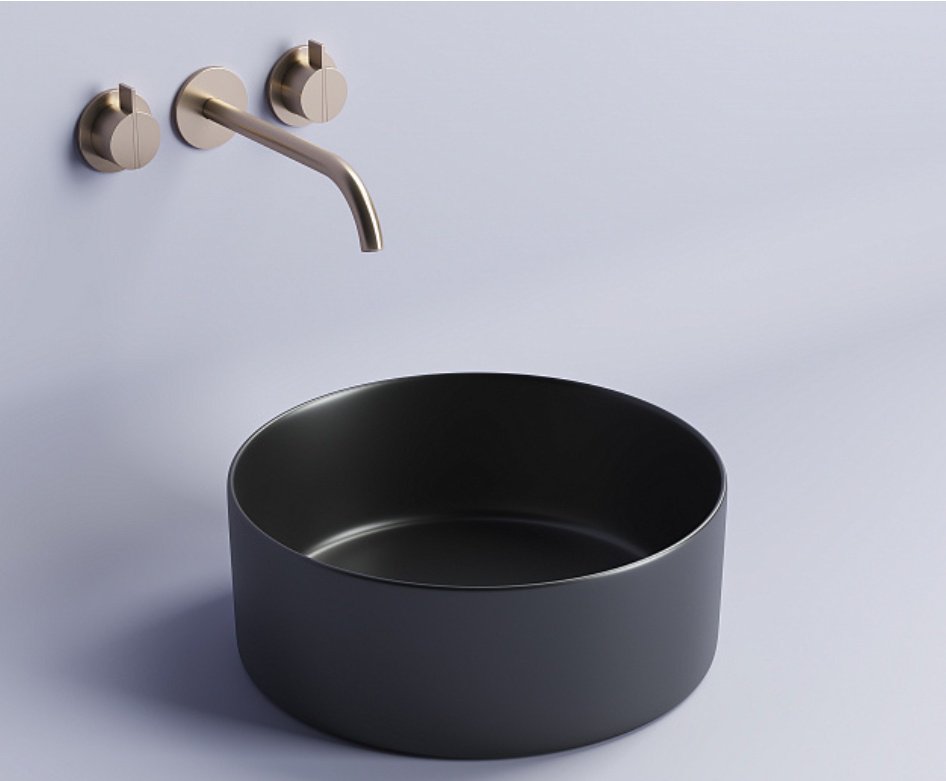 Раковина Ceramicanova CN6032MB накладная круглая 36, санфарфор