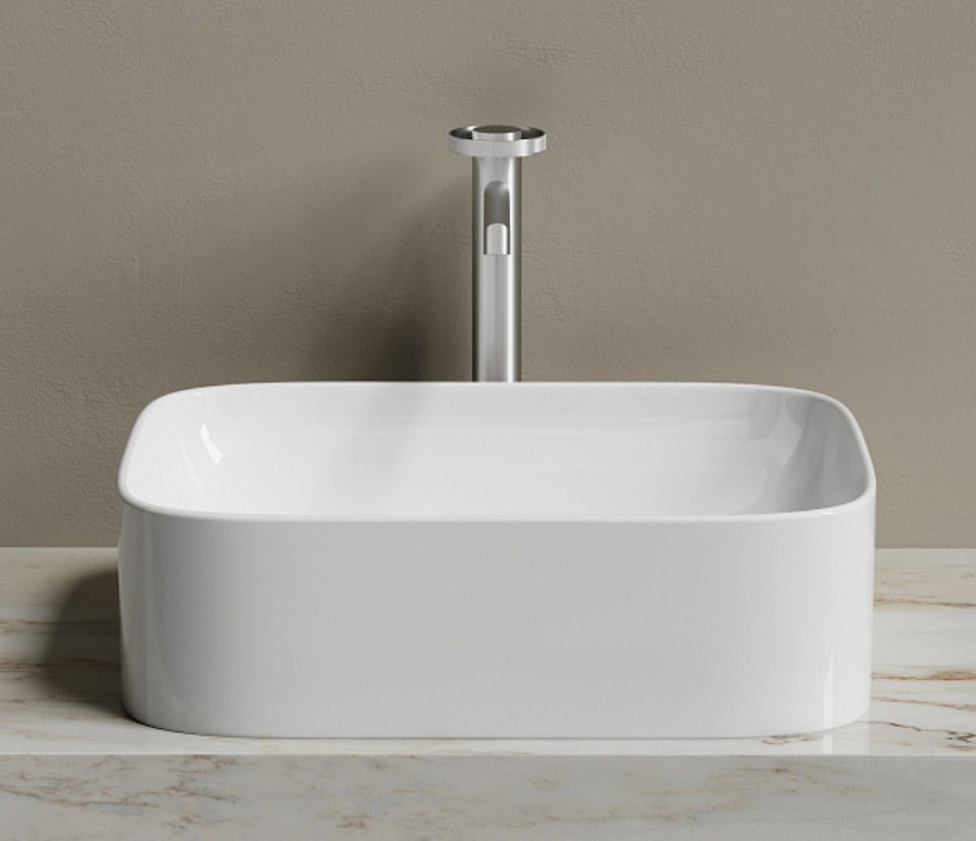 Раковина Ceramicanova CN6052 накладная прямоугольная 50, санфарфор