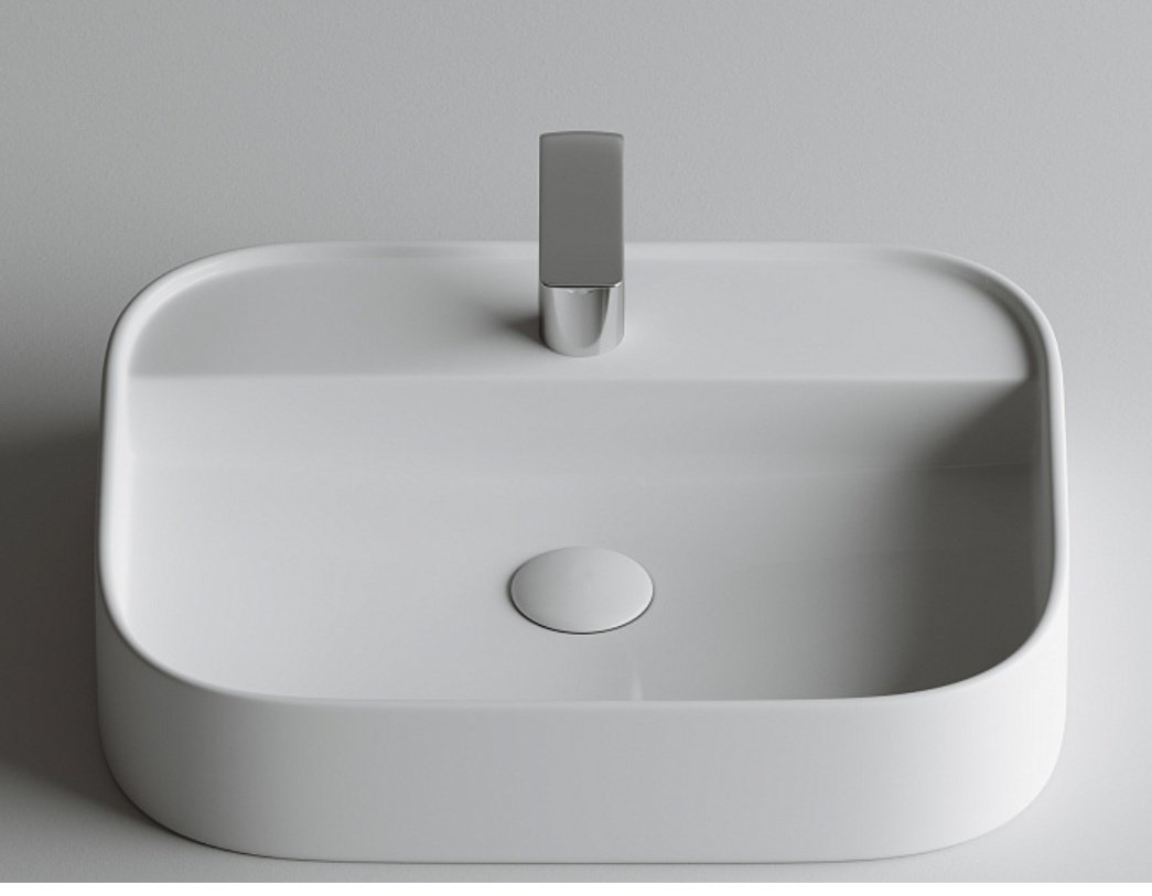Раковина Ceramicanova CN6034 накладная прямоугольная 55, санфарфор