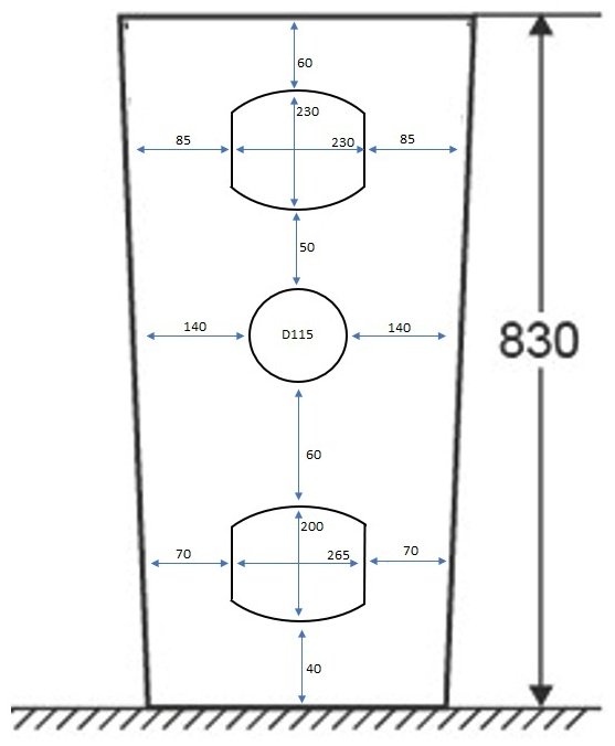 Раковина с пьедесталом 43 см Cerutti DORRIS CT7830