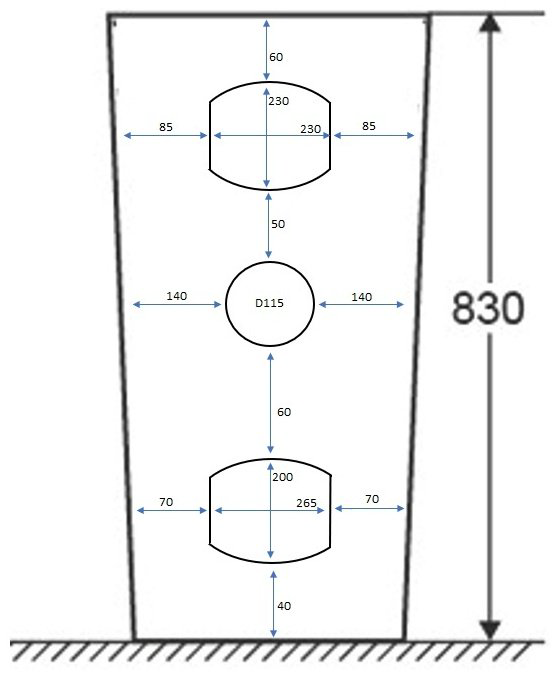 Раковина с пьедесталом 43 см Cerutti DORRIS CT7830 купить,263675
