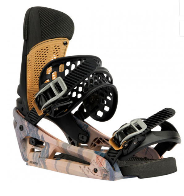 Крепления сноубордические мужские Burton Malavita 2022  M, dark gray-print  черные серый принт купить,NaN