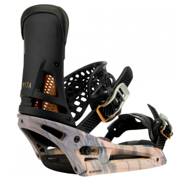 Крепления сноубордические мужские Burton Malavita 2022  M, dark gray-print  черные серый принт купить,NaN