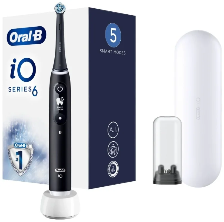Электрическая зубная щетка Oral-B IOM6.1B6.3DK черная - ForteMarket Электрическая зубная щетка Oral-B IOM6.1B6.3DK черная купить,NaN