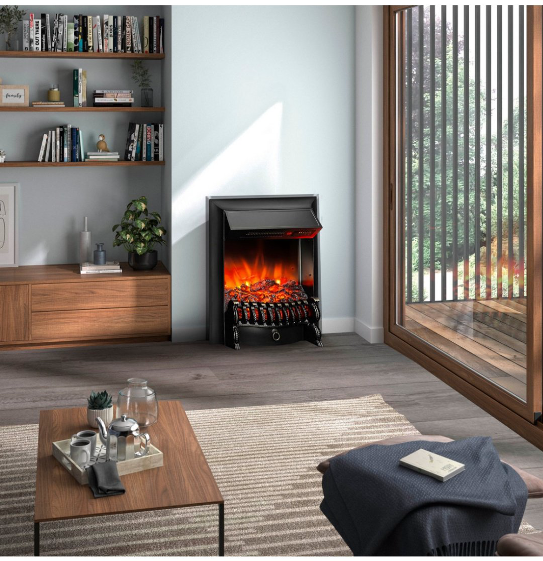 Электрокамин Real Flame встроенный FOBOS LUX BL RC 610х503х290, обогрев, зеркало/черный - ForteMarket Электрокамин Real Flame встроенный FOBOS LUX BL RC 610х503х290, обогрев, зеркало/черный купить,252800