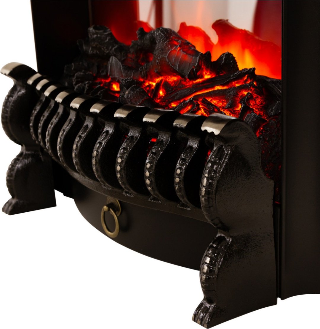 Электрокамин Real Flame встроенный FOBOS LUX BL RC 610х503х290, обогрев, зеркало/черный