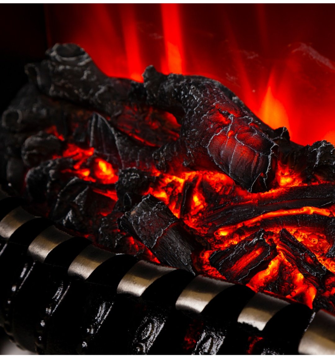 Электрокамин Real Flame встроенный FOBOS LUX BL RC 610х503х290, обогрев, зеркало/черный