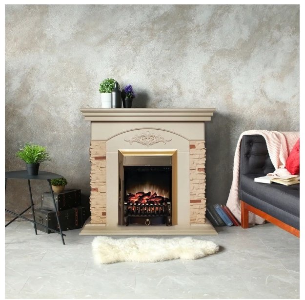 Электрокамин Real Flame напольный EAPOLIS STD/EUG WT-F612 с очагом FOBOS LUX BL LT купить,NaN