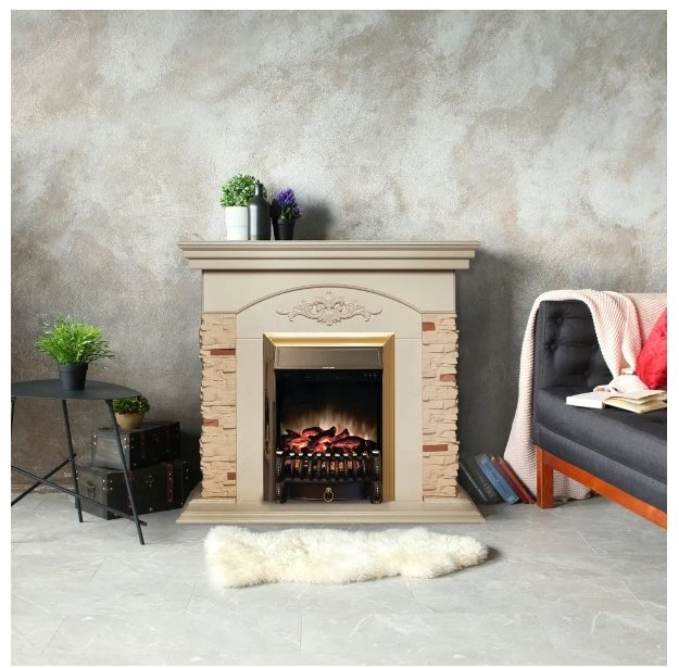 Электрокамин Real Flame напольный EAPOLIS STD/EUG WT-F612 с очагом FOBOS LUX BL LT купить,NaN