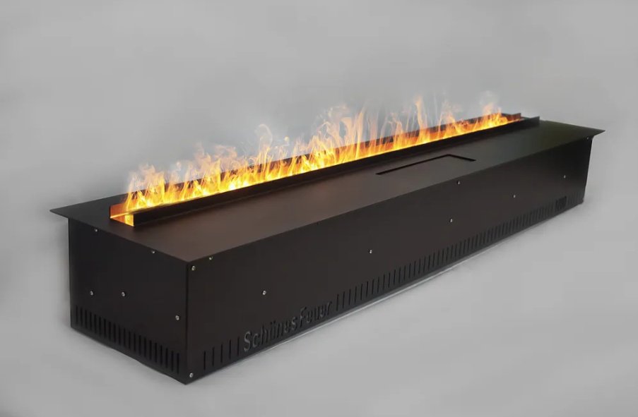 Электрокамин Royal Thermo встроенный 3D FireLine 1200 Steel + RGB Flame купить,NaN