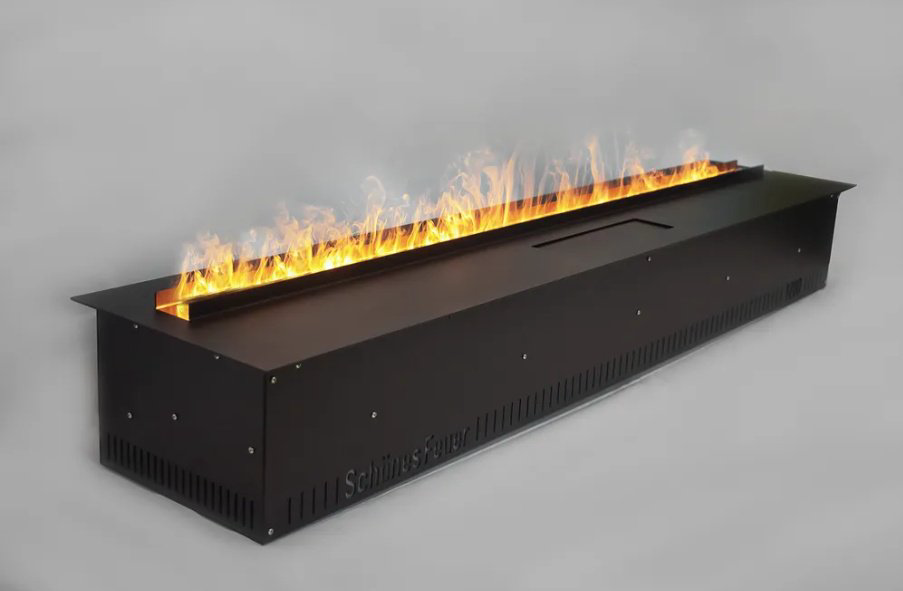 Электрокамин Royal Thermo встроенный 3D FireLine 1200 Steel + RGB Flame купить,NaN