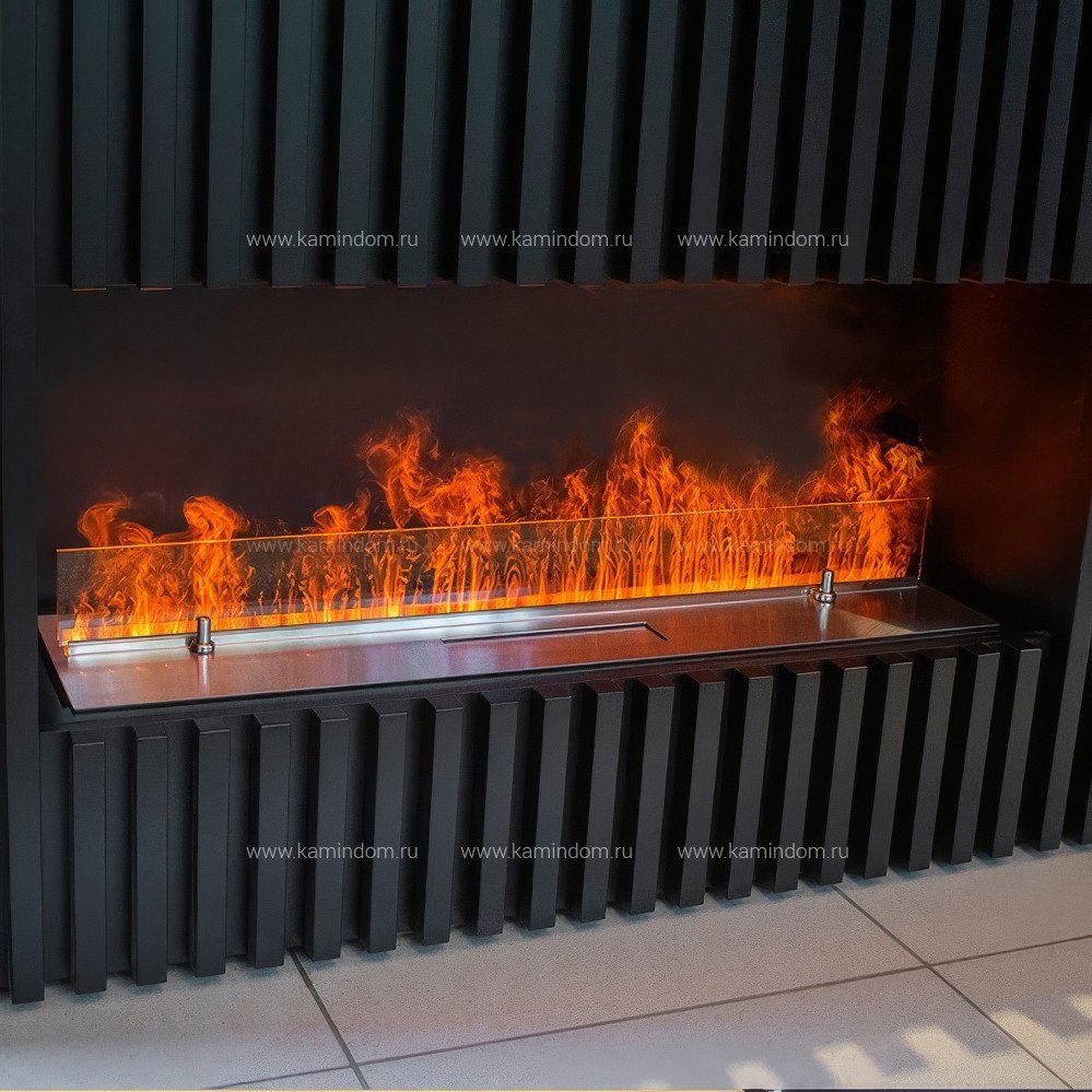 Электрокамин Schones Feuer встроенный 3D FireLine 1200 PRO Steel + RGB Flame