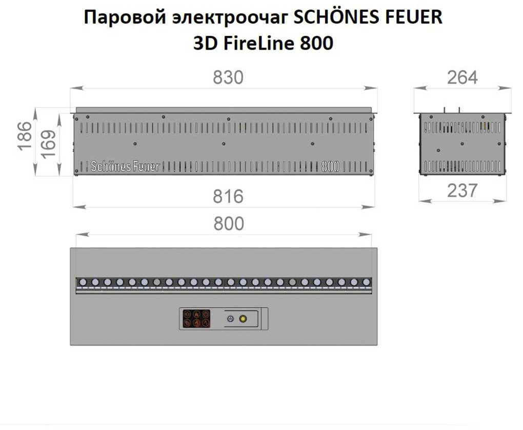 Электрокамин Schones Feuer встроенный 800 PRO купить,NaN