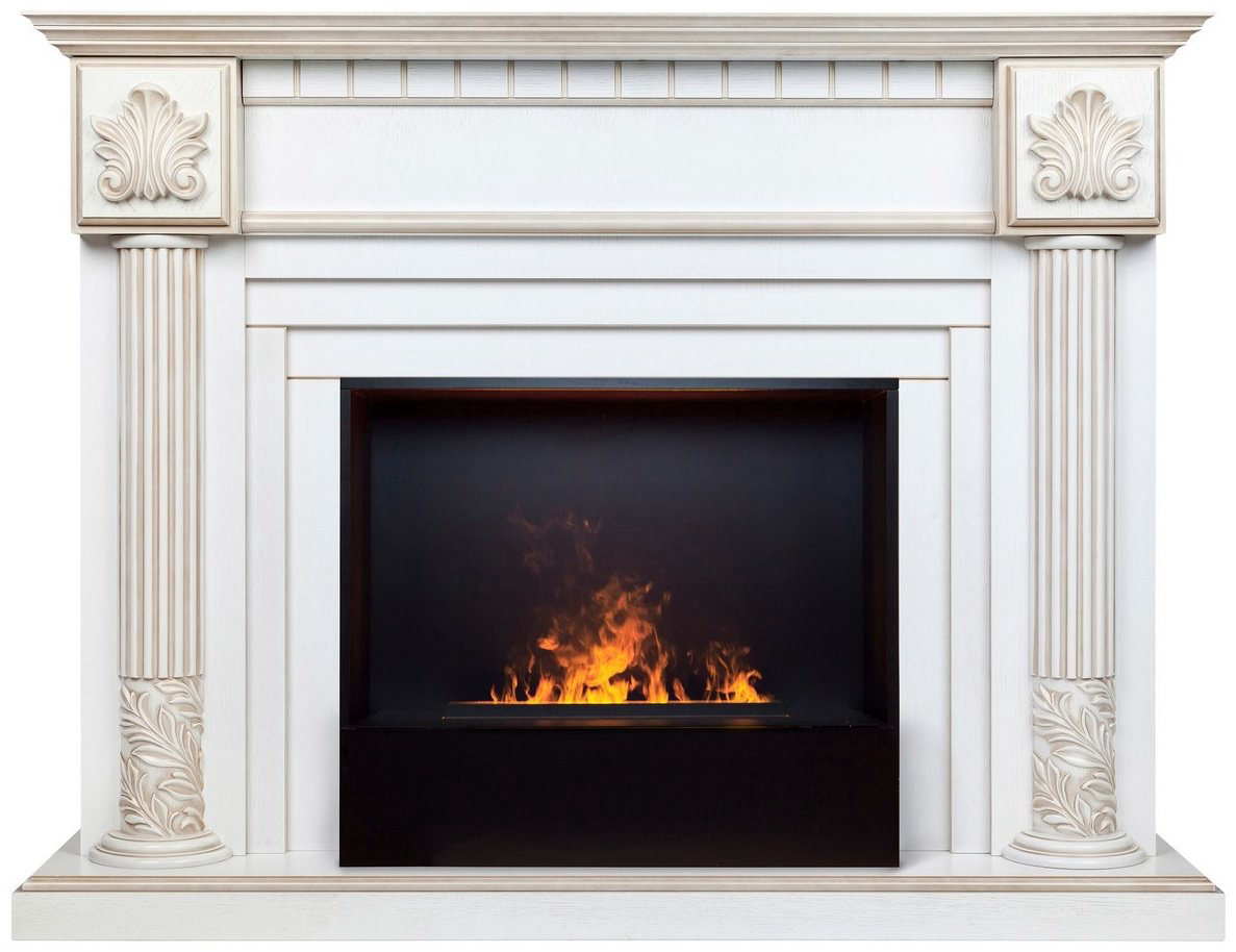 Электрокамин Real Flame напольный Imperia 26/33 WT с очагом 3D Cassette 630 Black Panel купить,1830203