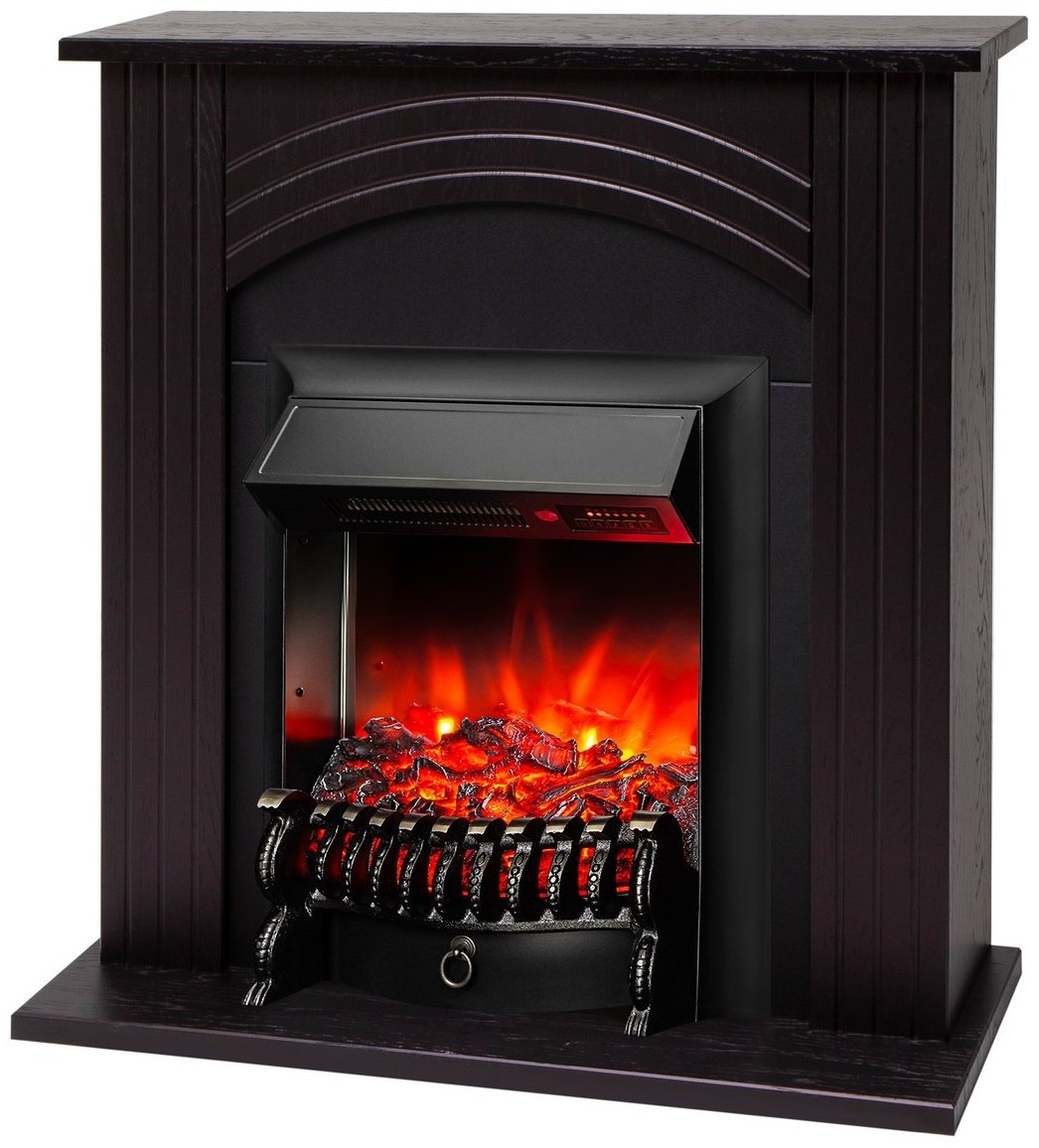 Электрокамин Real Flame напольный Hanna STD DN с очагом Fobos Lux Black RC