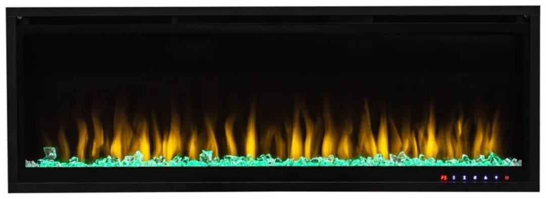 Электрокамин Real Flame DIAMOND 50 460х1270х135, обогрев, мат/черный